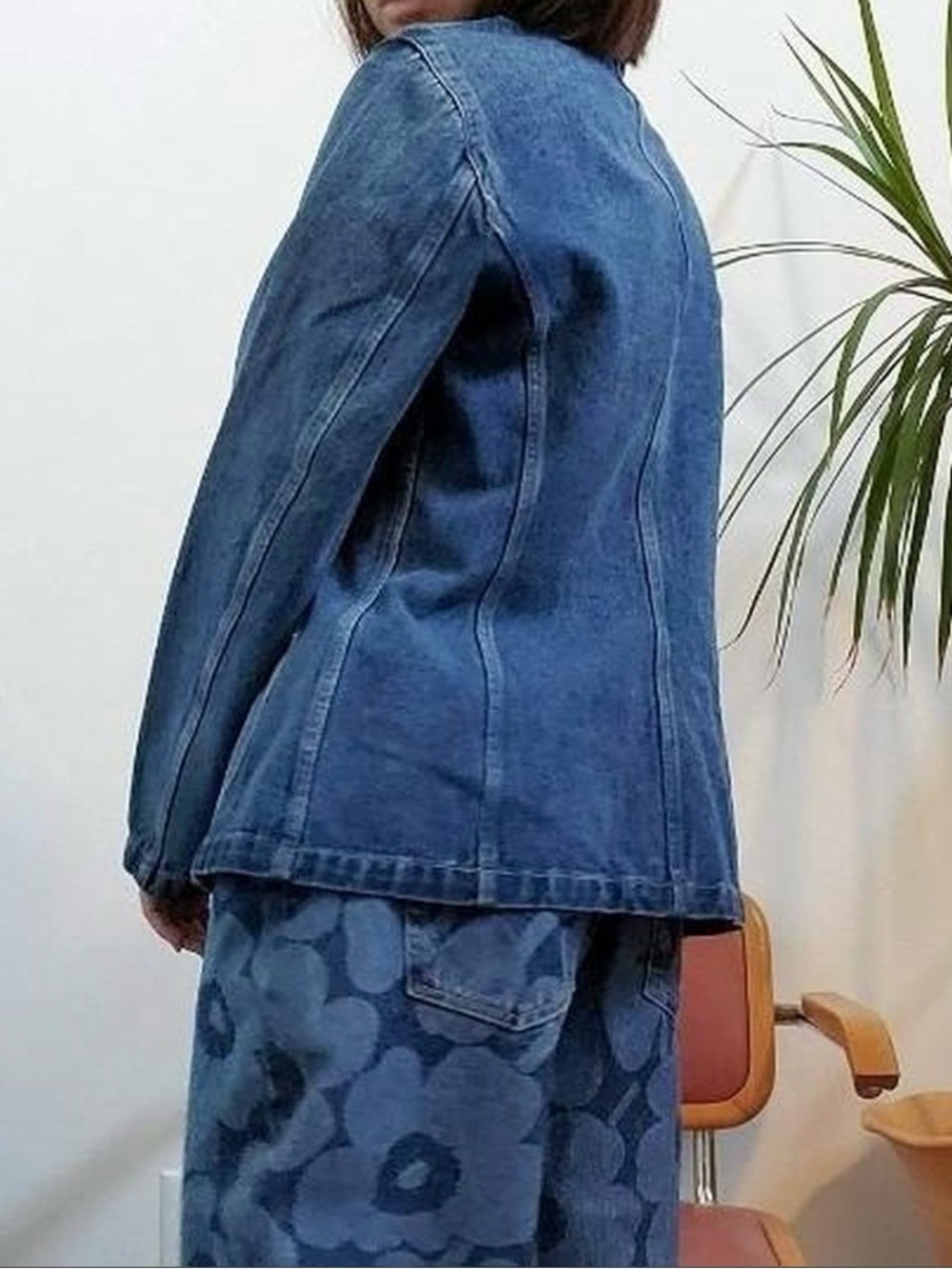 Liz Claiborne Blue Denim Blazer Jacket - Picture 5 of 6